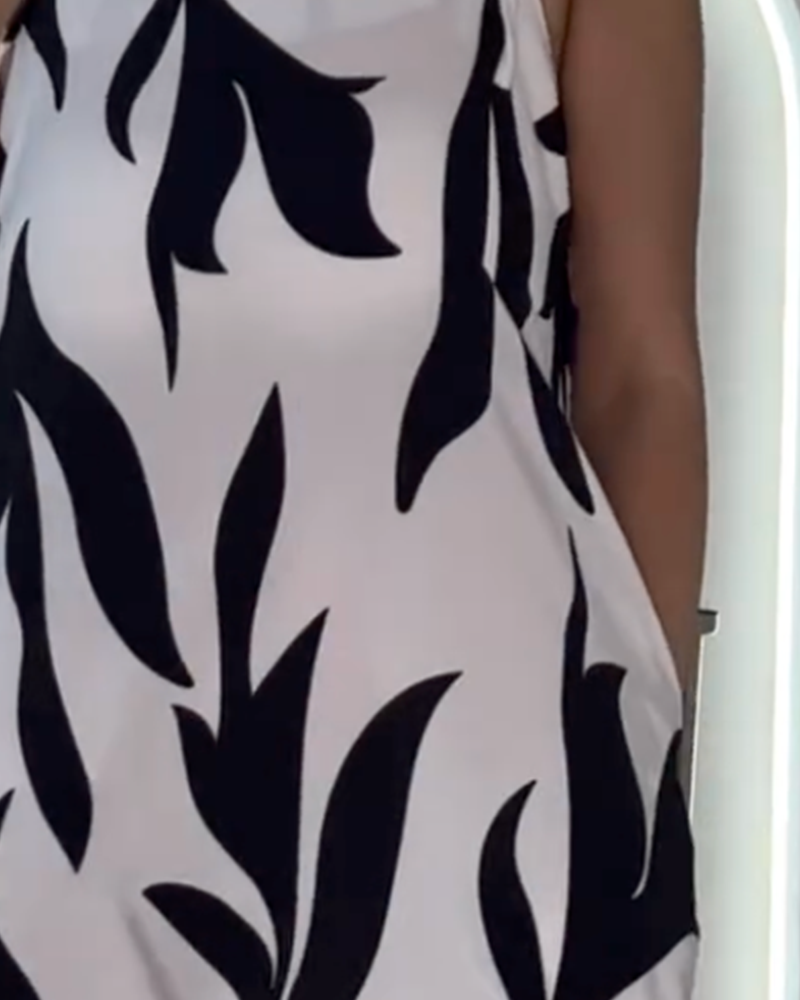Casual Sleeveless Printed Dress