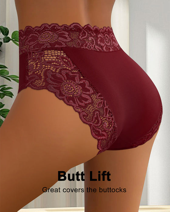 Sexy Lace Mid-Rise Panties-5