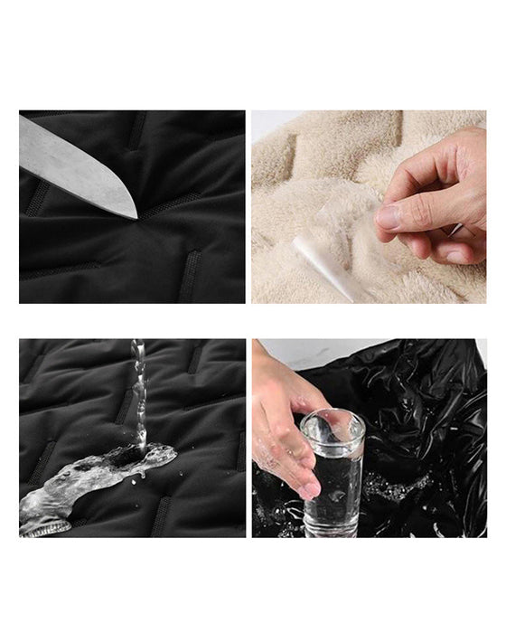 Unisex Winter Warm Casual Sleeveless Quilted Vest With Fleece Lining