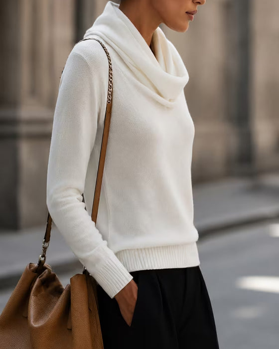 Mock Neck Slim Fit Long Sleeve Pullover