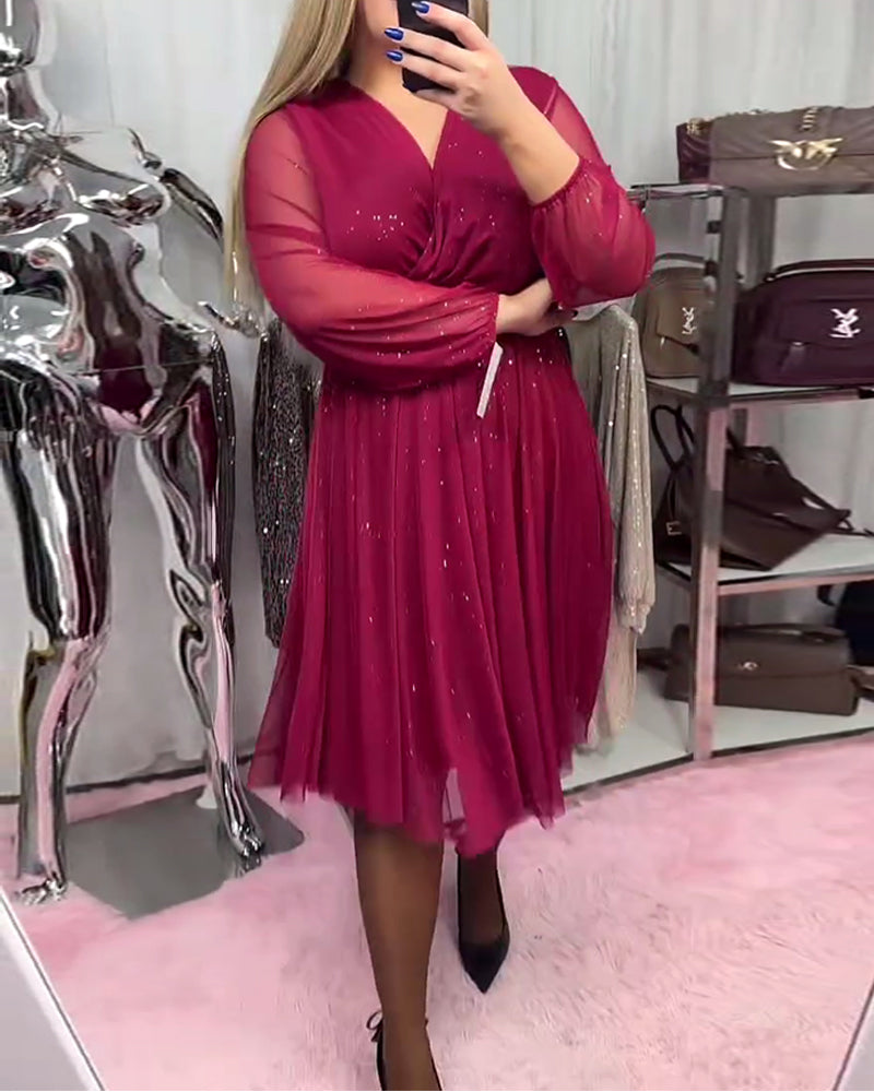 Temperament V-Neck Fashion Dress