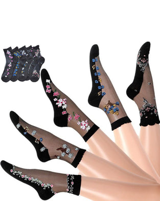 Glass Silk Crystal Socks
