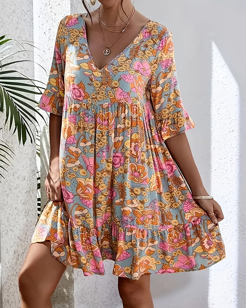 Bohemian Floral Dress
