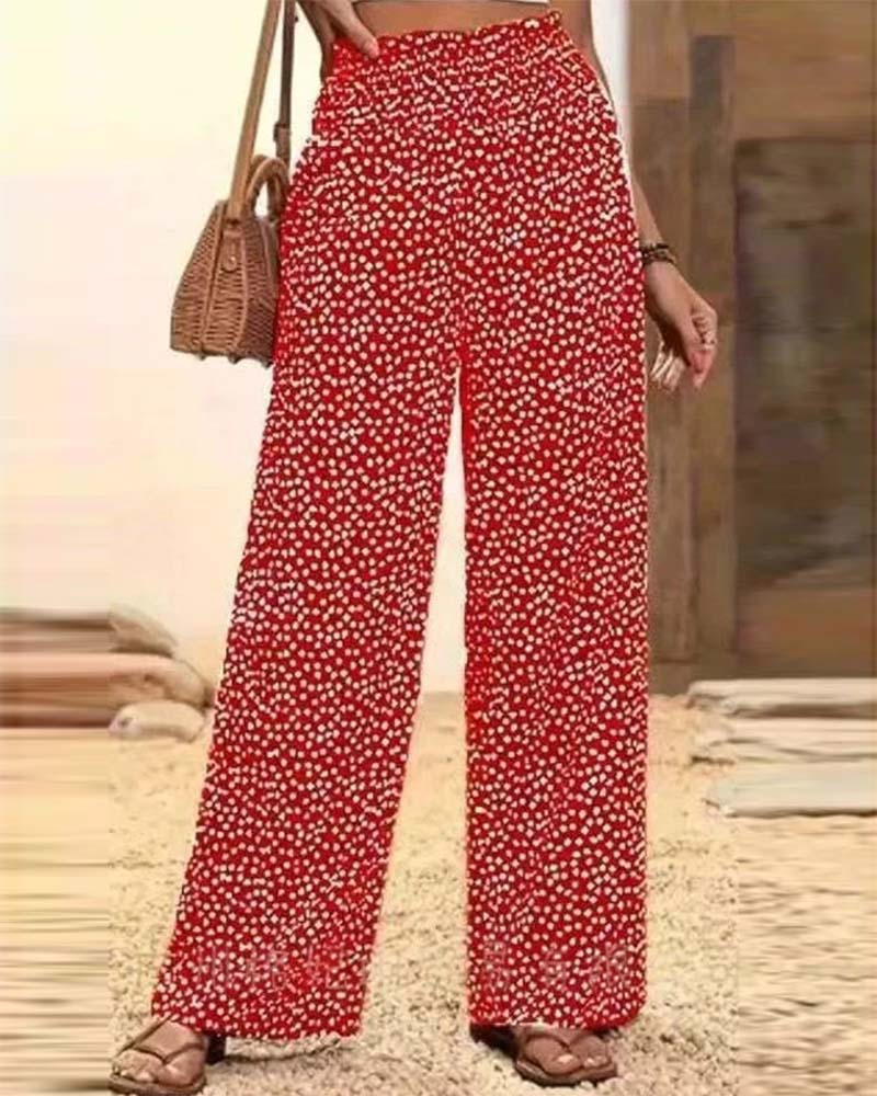 Casual Stretch Loose Wide-Leg Pants