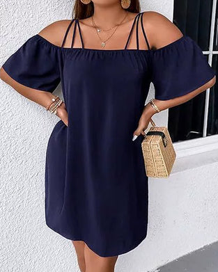 Stylish Off-Shoulder Strappy Dress