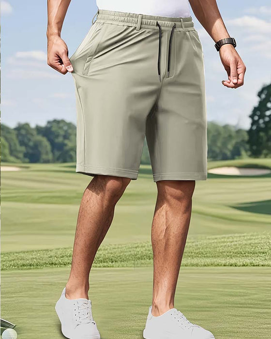 Elastic Waist Drawstring Men's Shorts