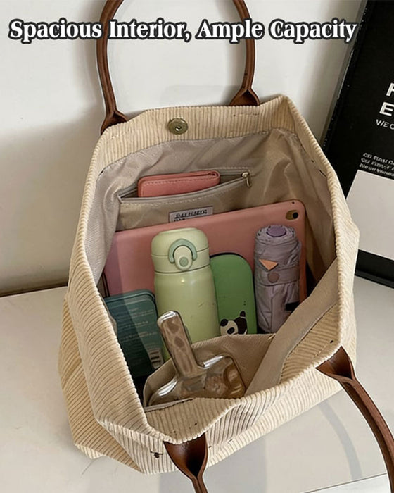 Letter Print Tote Bag