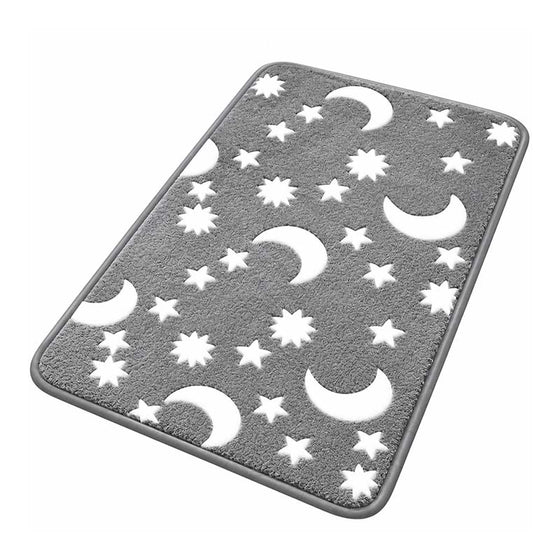 Glow-in-the-dark coral fleece floor mat
