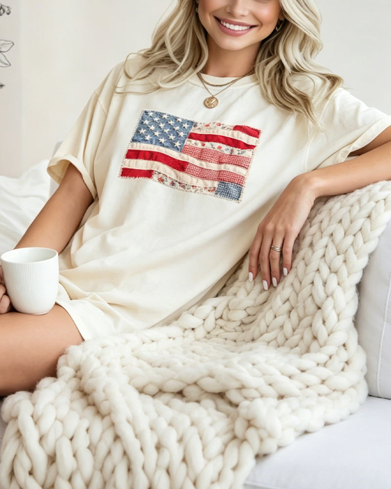 Fourth of July American Flag T-Shirt