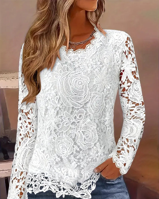 Lace Long-Sleeved Base Top