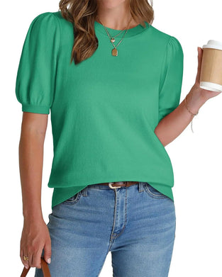 Puff Sleeve Short-Sleeved T-Shirt
