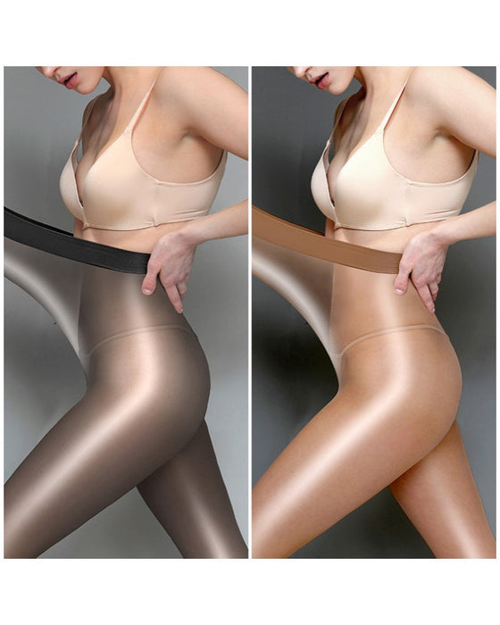 Glossy Transparent Tights For Women