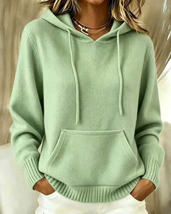 Solid Color Long Sleeve Pullover