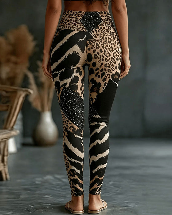 High-Waisted Leopard Print Yoga Pants