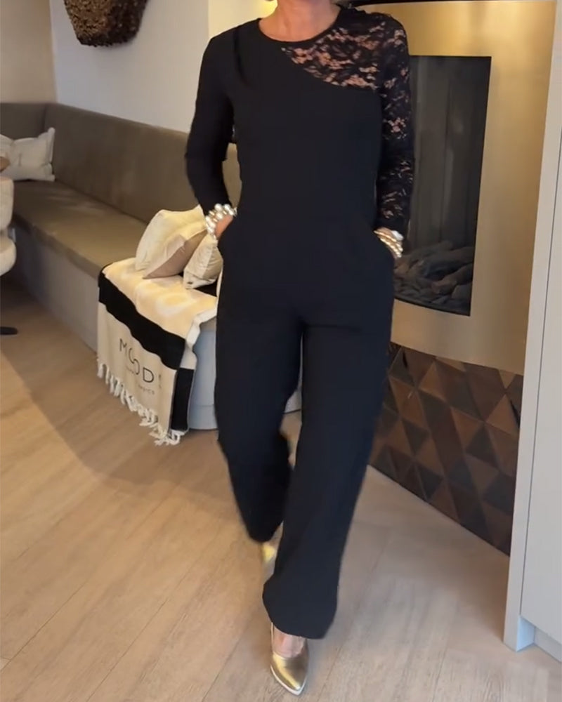 Patchwork Lace Knit Top