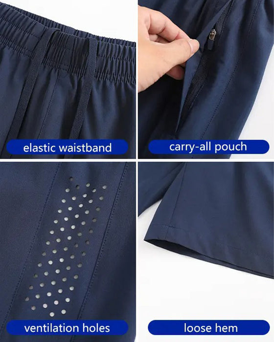 Pocket Drawstring Athletic Casual Shorts