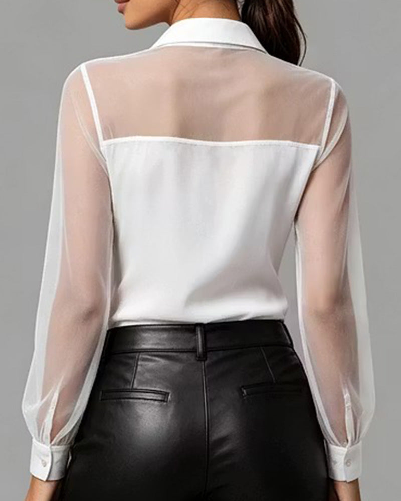 Button Casual Solid Shirt