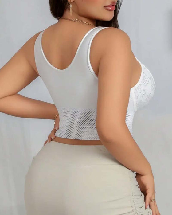 Women Front-Closure Buckle Push-Up Wire-Free Posture-Correcting Supportive Bra