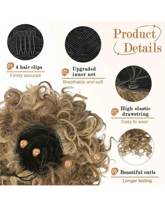 Drawstring Elastic Wave Wig
