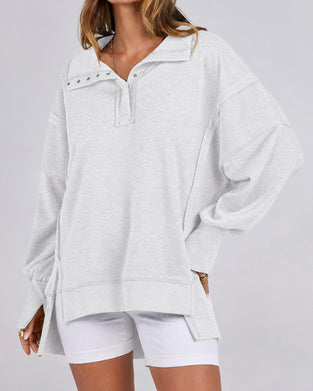 Solid Color Long Sleeve Sweatshirt