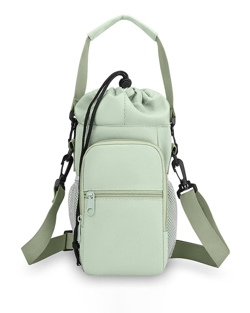 Multi-Pocket Bottle Bag with Phone Holder for Hiking, Travel & Daily Use