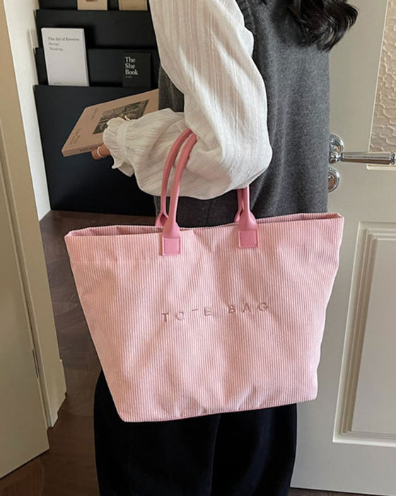 Letter Print Tote Bag