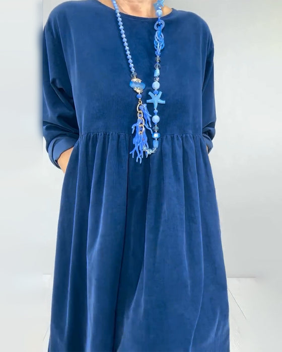 Double-Layer Loose Mesh Patchwork Dress