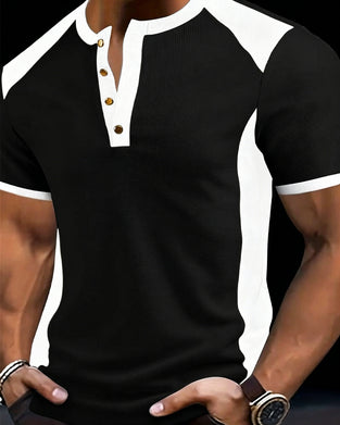 Men's Color-Block Waffle T-Shirt