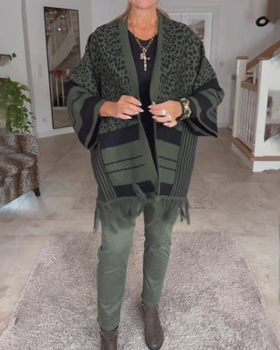 Leopard Print Long Sleeve Cardigan