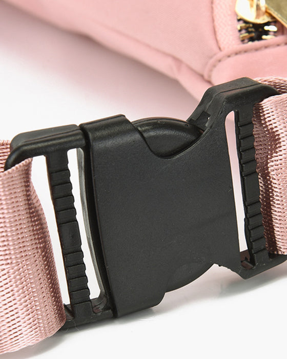 Simple solid color front shoulder bag