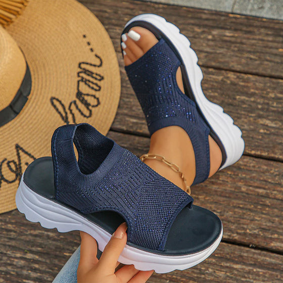 Breathable Mesh Platform Sandals