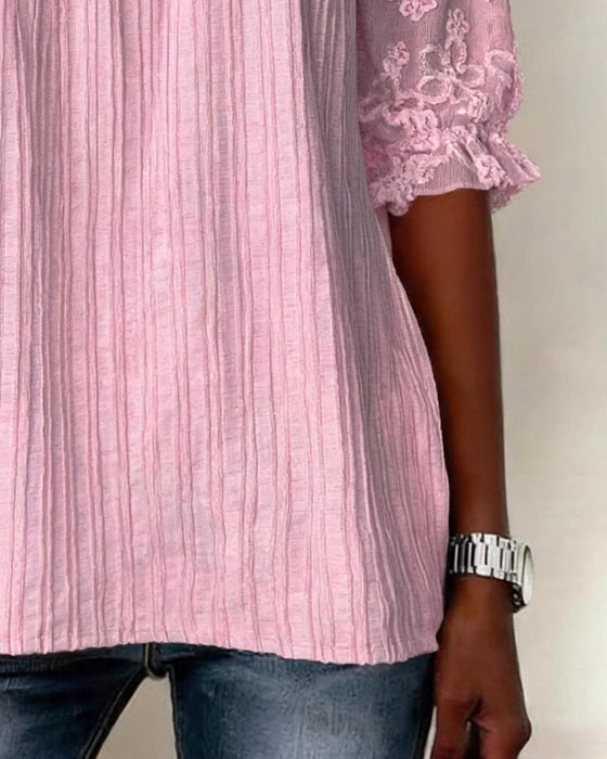 Relaxed Square Neck Puff Sleeve Smocked Blouse