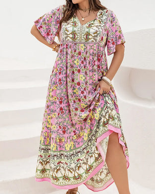 Floral Patchwork Ethnic Dress