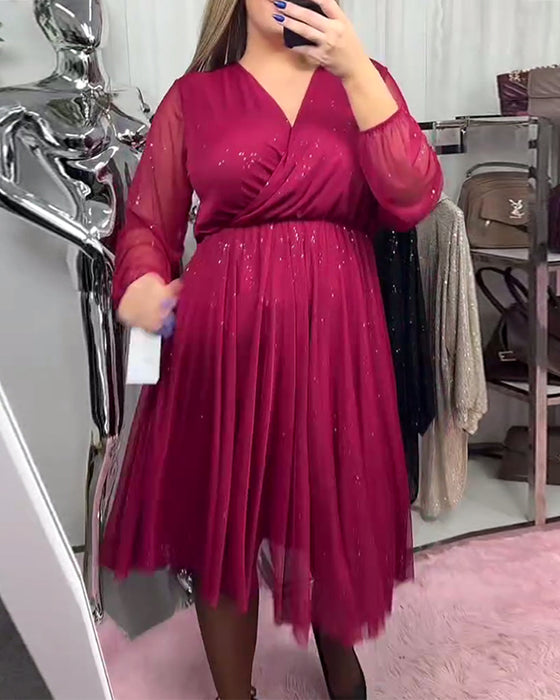 Temperament V-Neck Fashion Dress