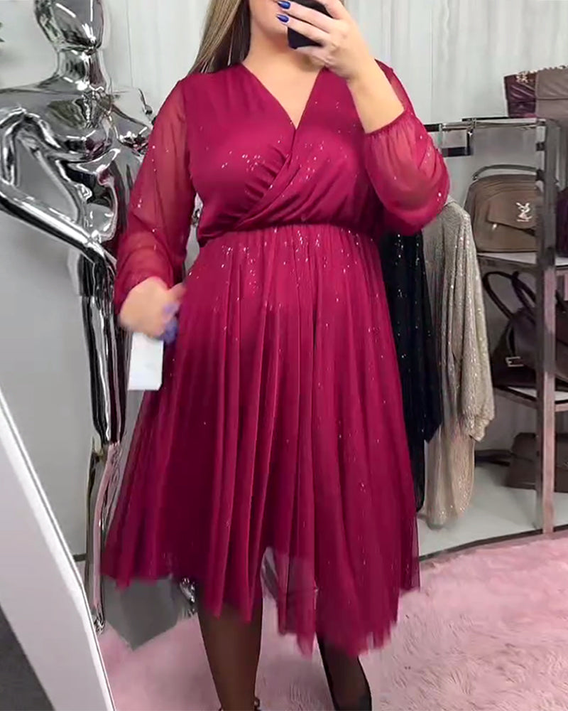 Temperament V-Neck Fashion Dress