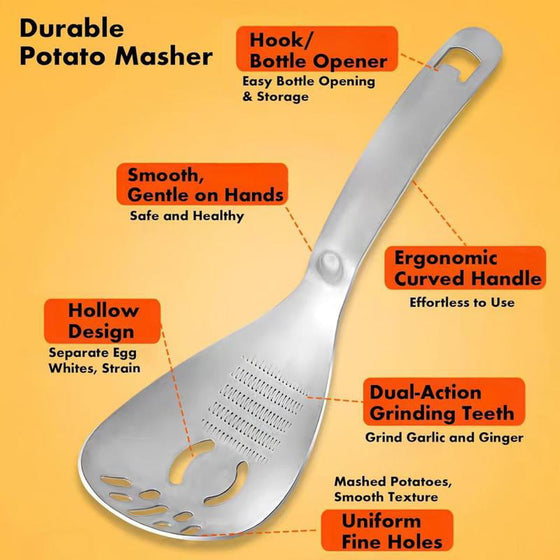 Multifunction Stainless Steel Cooking Grater Spoon