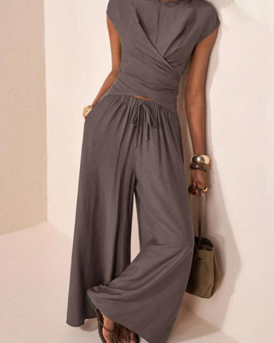 Cross Straps Two-Piece Set