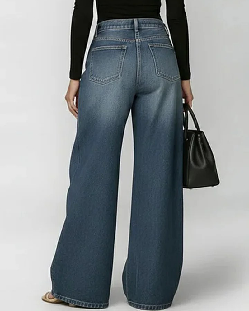 High-Waisted Wide-Leg Jeans