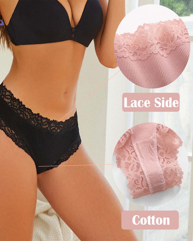Ribbed-edge triangle panties