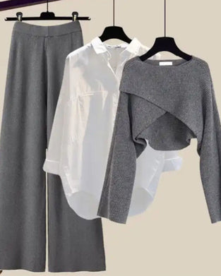 Cross solid color three piece set