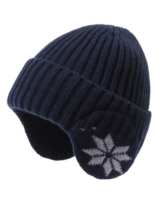 1pc Women's Fleece-Lined Winter Beanie Hat with Fleece Ears
