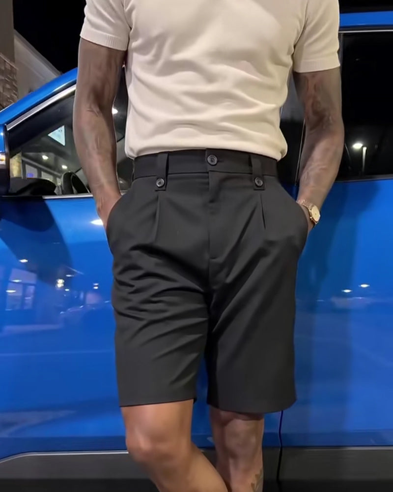 Casual Versatile Men's Suit Shorts