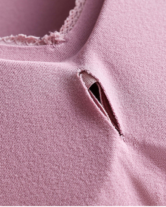 Double-Sided Brushed Velvet Thermal Vest with Chest Pad