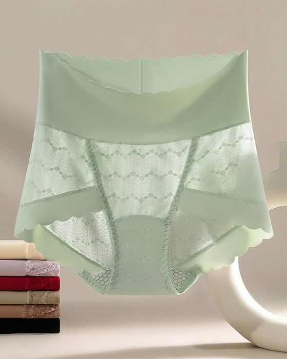 Breathable Seamless High Waist Lace Panties