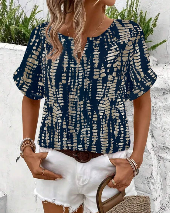 Retro Print Short Sleeve T-Shirt