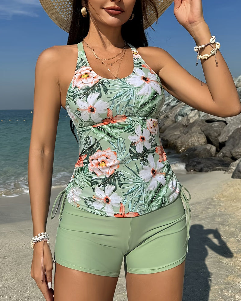 Floral Boxer Tankini