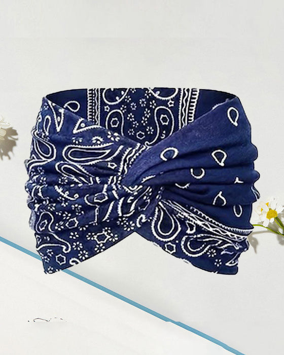 Vintage Style Wide Tie-Dye Hairband