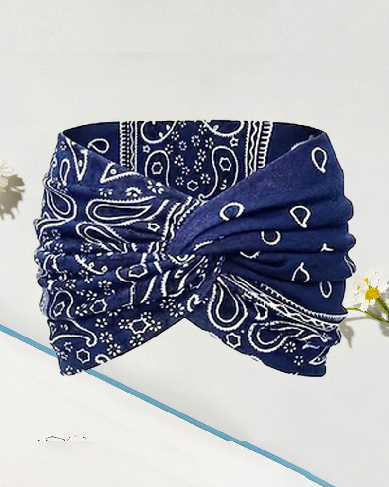 Vintage Style Wide Tie-Dye Hairband