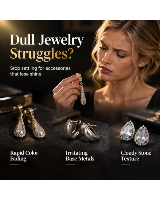 Elegant Zircon-Decorated Two-Way Teardrop Tassel Earrings for Women