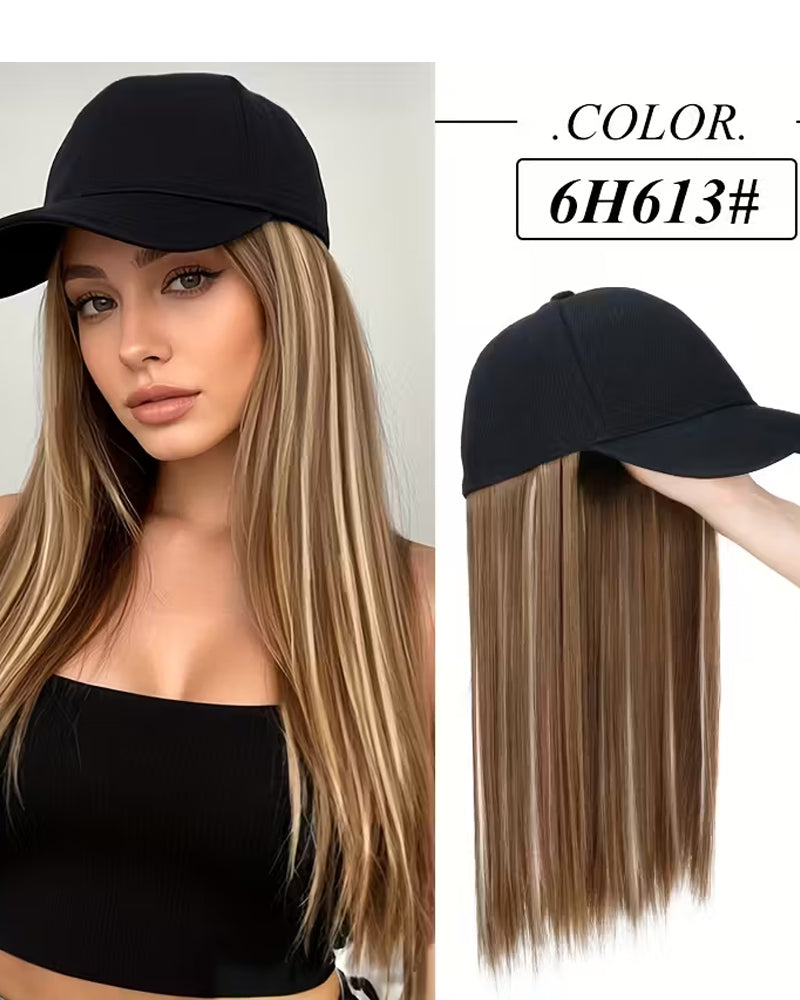 Natural-Looking Baseball Cap Hair Extension for Women